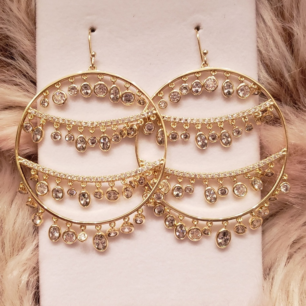 Melinda Maria Gold Fox Earrings NWT!